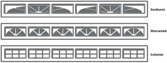 Garage door window types