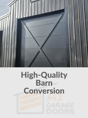barn garage door conversion