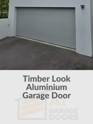 Timber look aluminium garage door in auckland