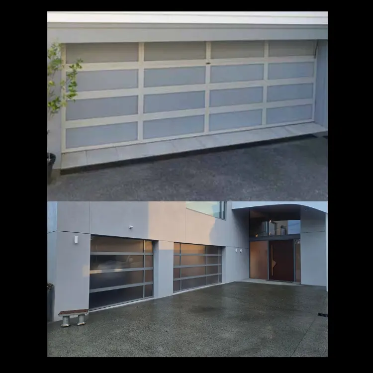 panoramic garage door options in alumunium