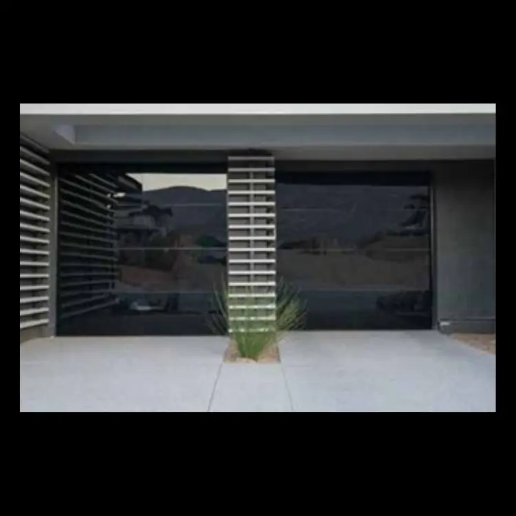 frameless garage door install by a1 garage doors