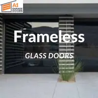frameless garage door from a1 garage doors