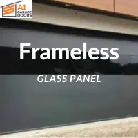 frameless glass panel garage door from a1 garage doors