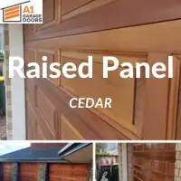 raised panel cedar garage door install